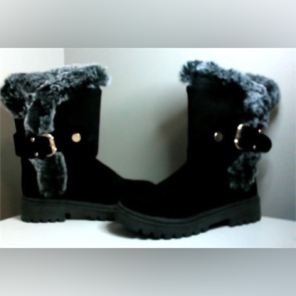 Womens Slip-On Soft Boots, Sz 8, Black - Picture 1 of 7